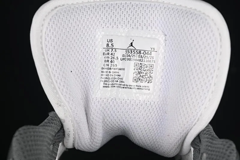 All categories Air Jordan Jordan series basketball shoes Air Jordan 1 Low G version pure original Air Jordan 1 Low AJ1 Joe 1 white and gray color low-top cultural casual sneakers 553558-044